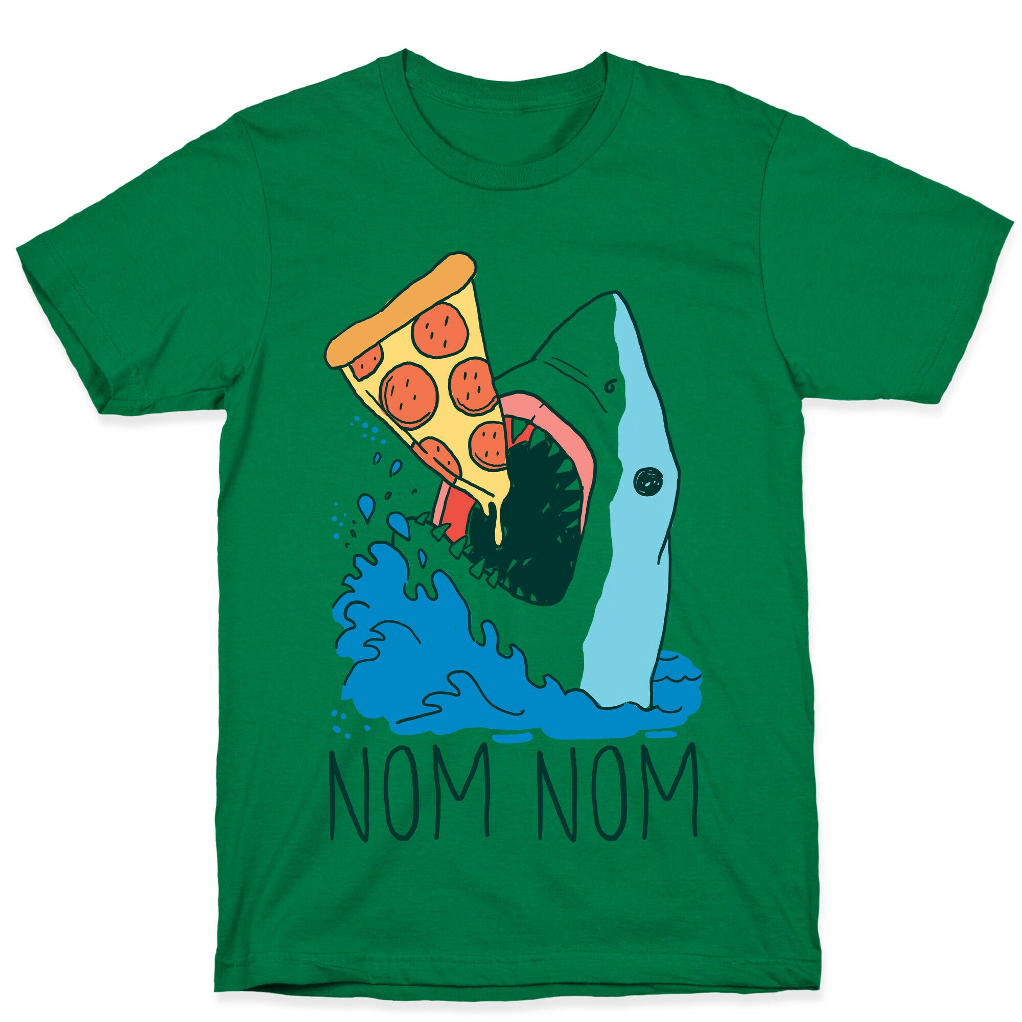 Nom Nom Pizza Shark T-Shirt